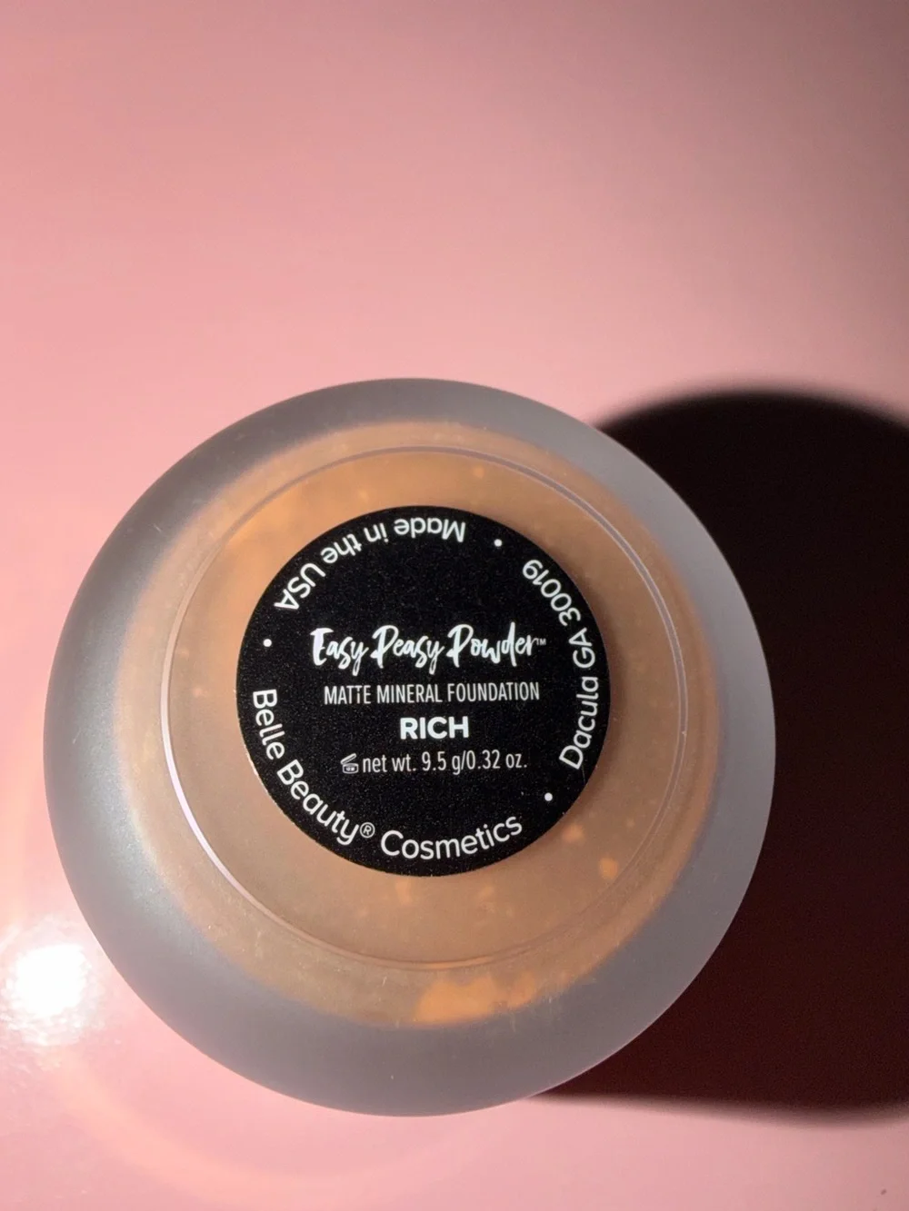 Matte mineral Powder Foundation - easy peasy - rich - belle beauty cosmetics